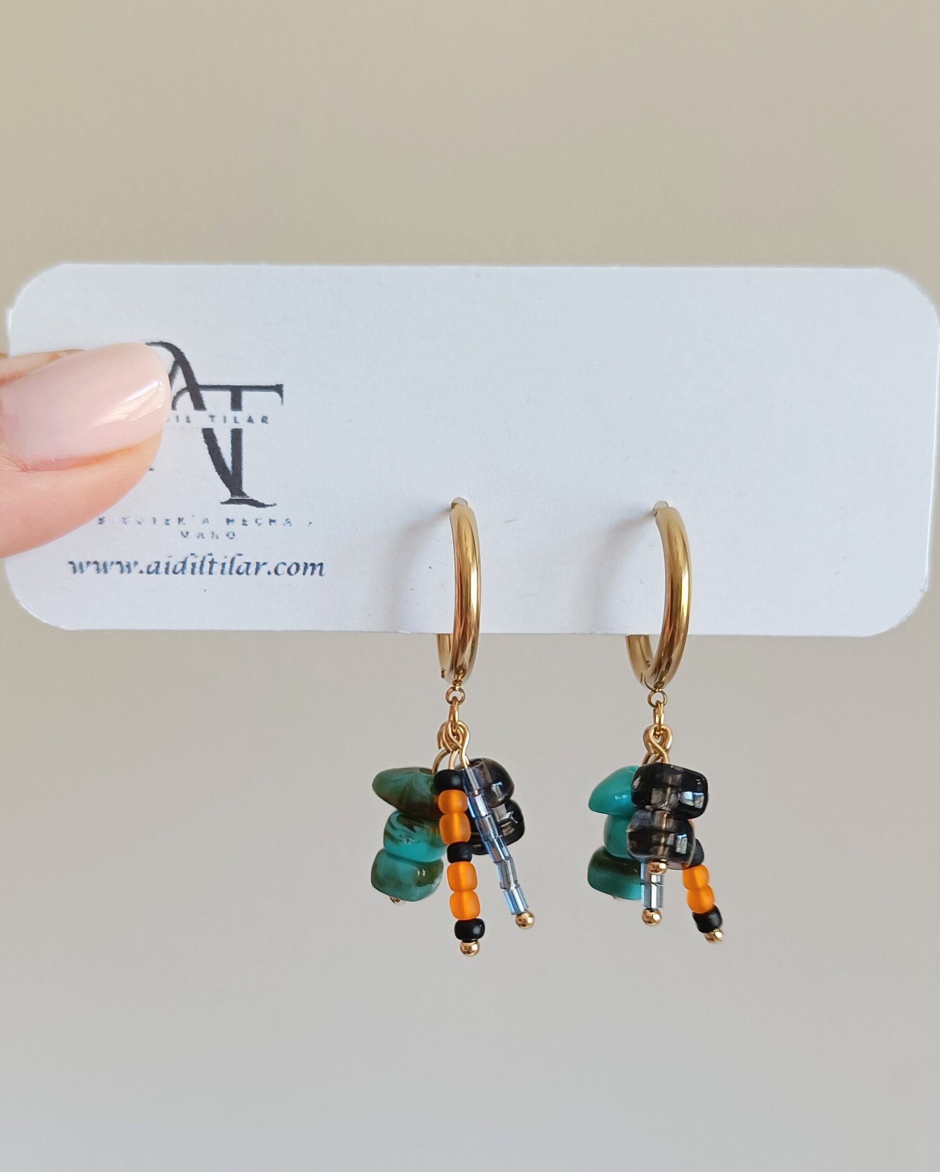 Pendientes de abalorios (varios colores) - 2