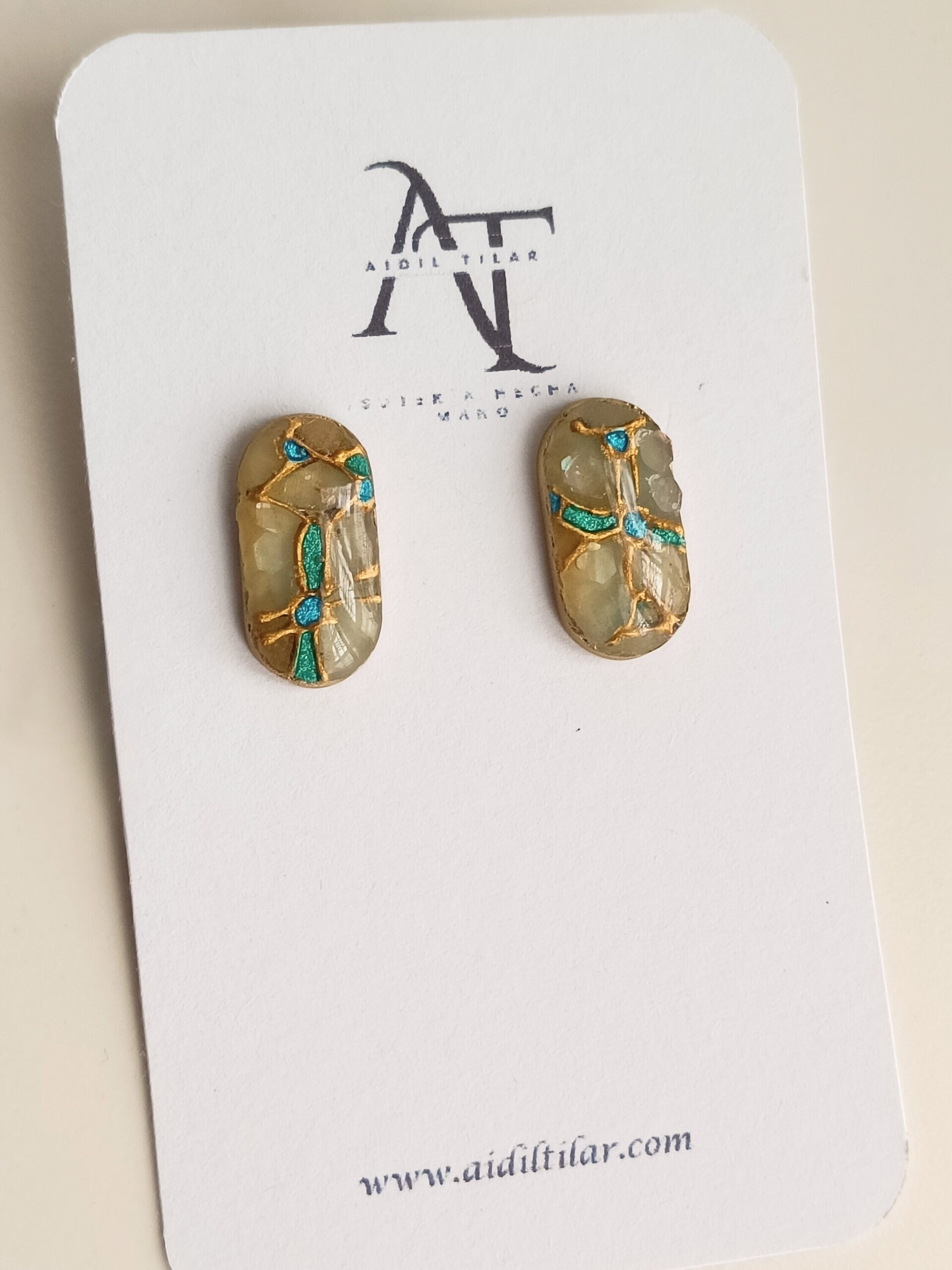 Pendiente ovalado vidriera (varios modelos) - 1