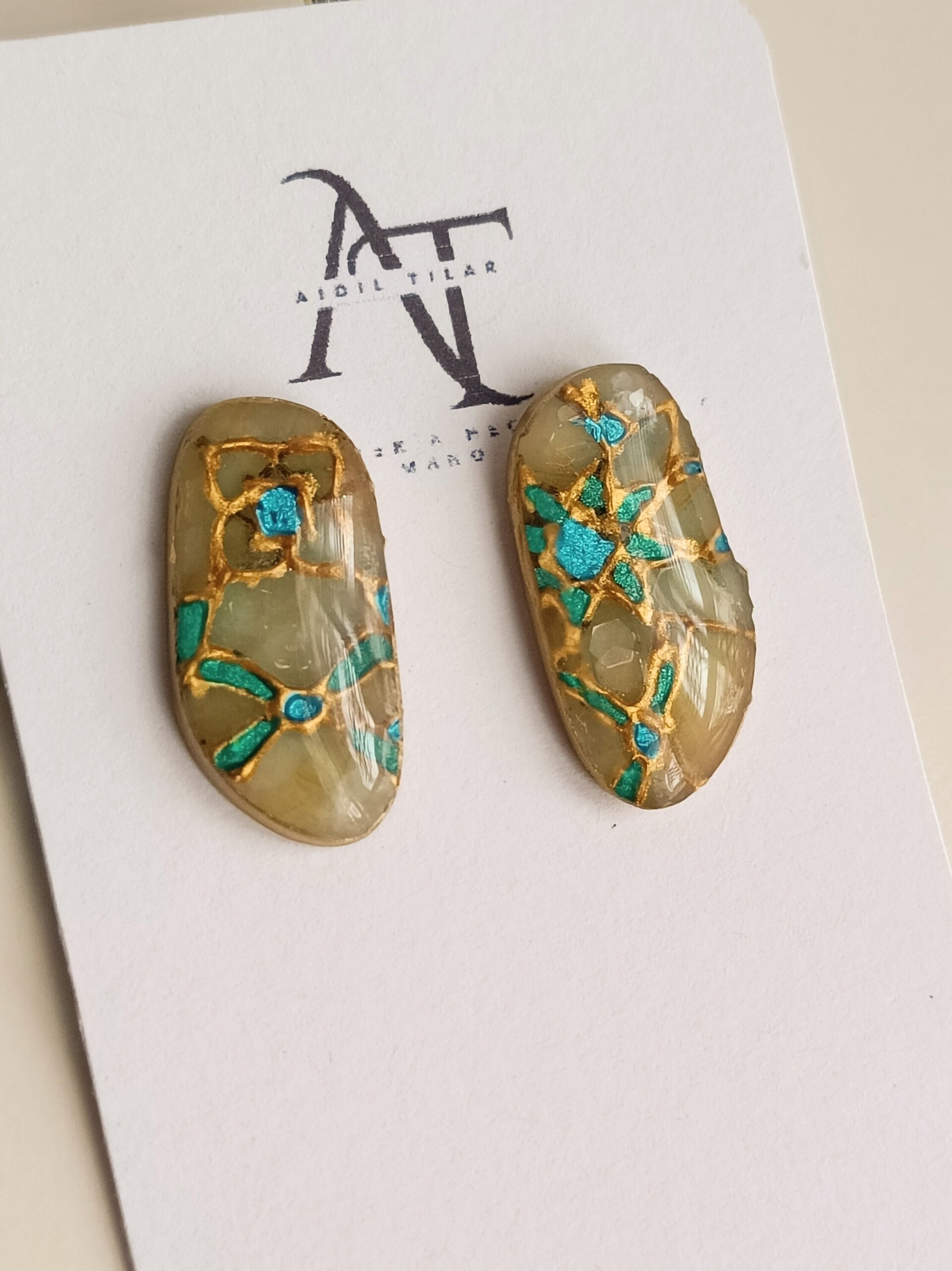 Pendientes irregulares vidriera - 2