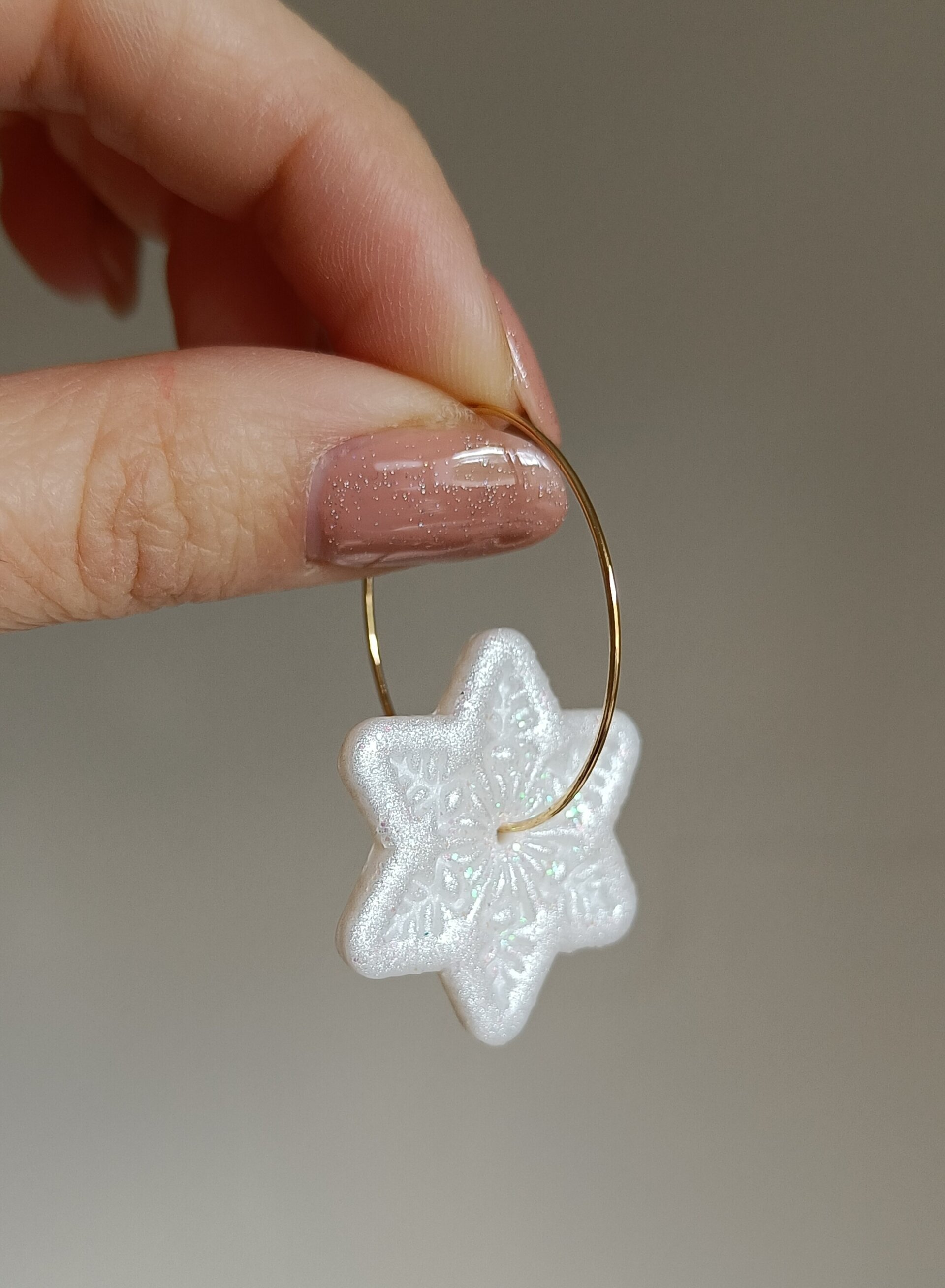 Modelo copo de nieve estrella con purpurina - 2