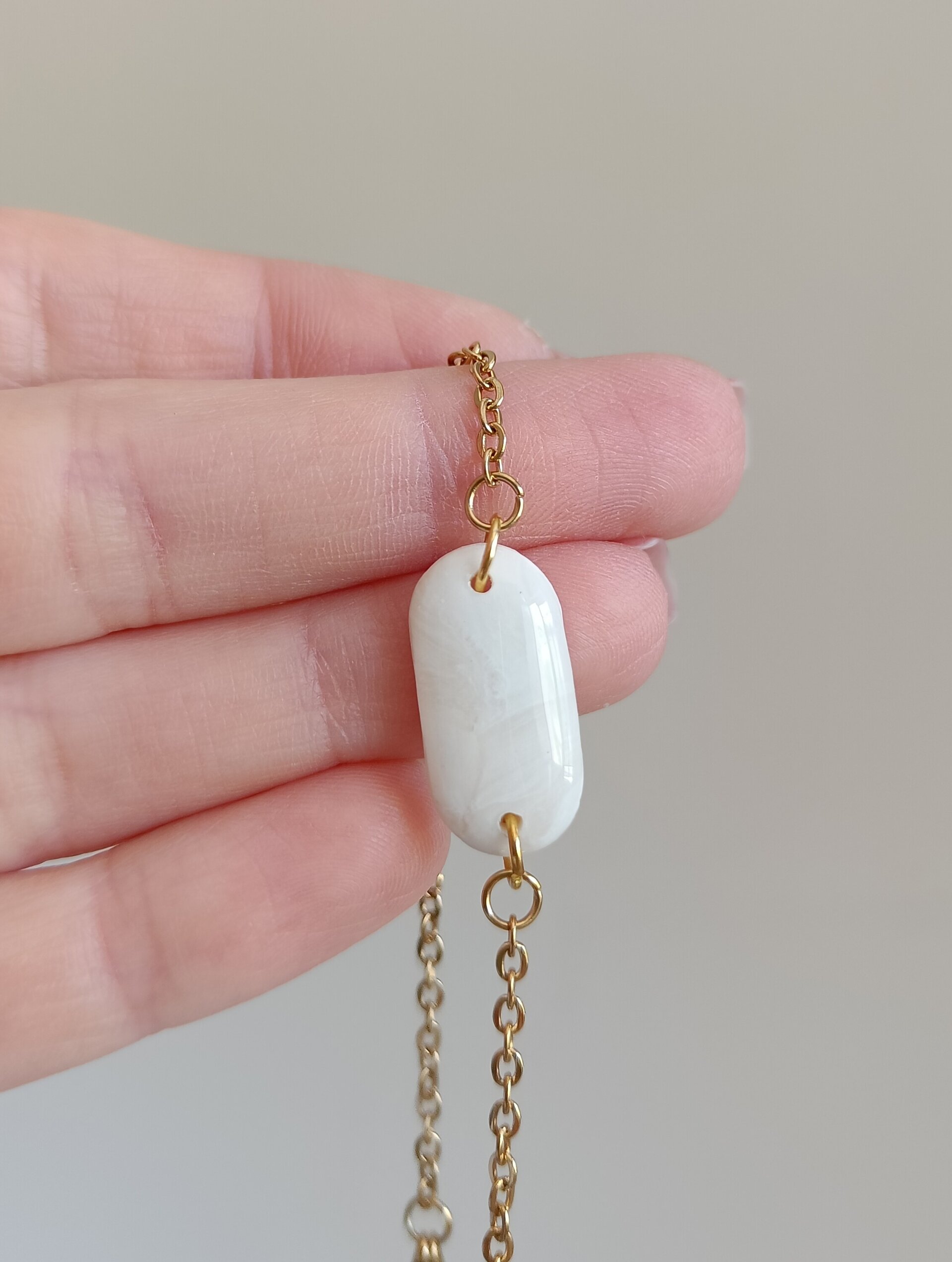 Pulsera mármol blanco - 3