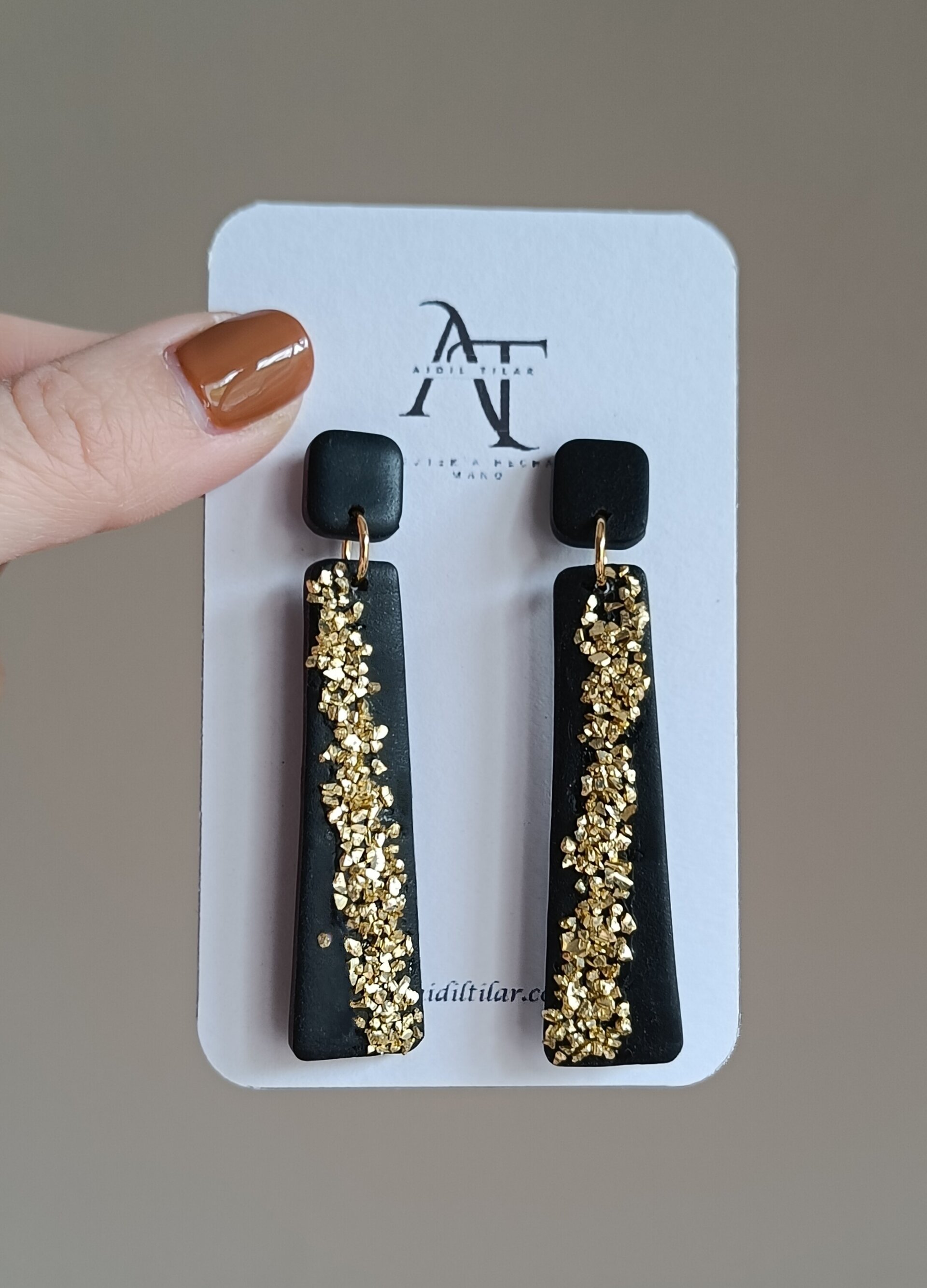 Pendientes alargados con piedras (varios colores) - 2