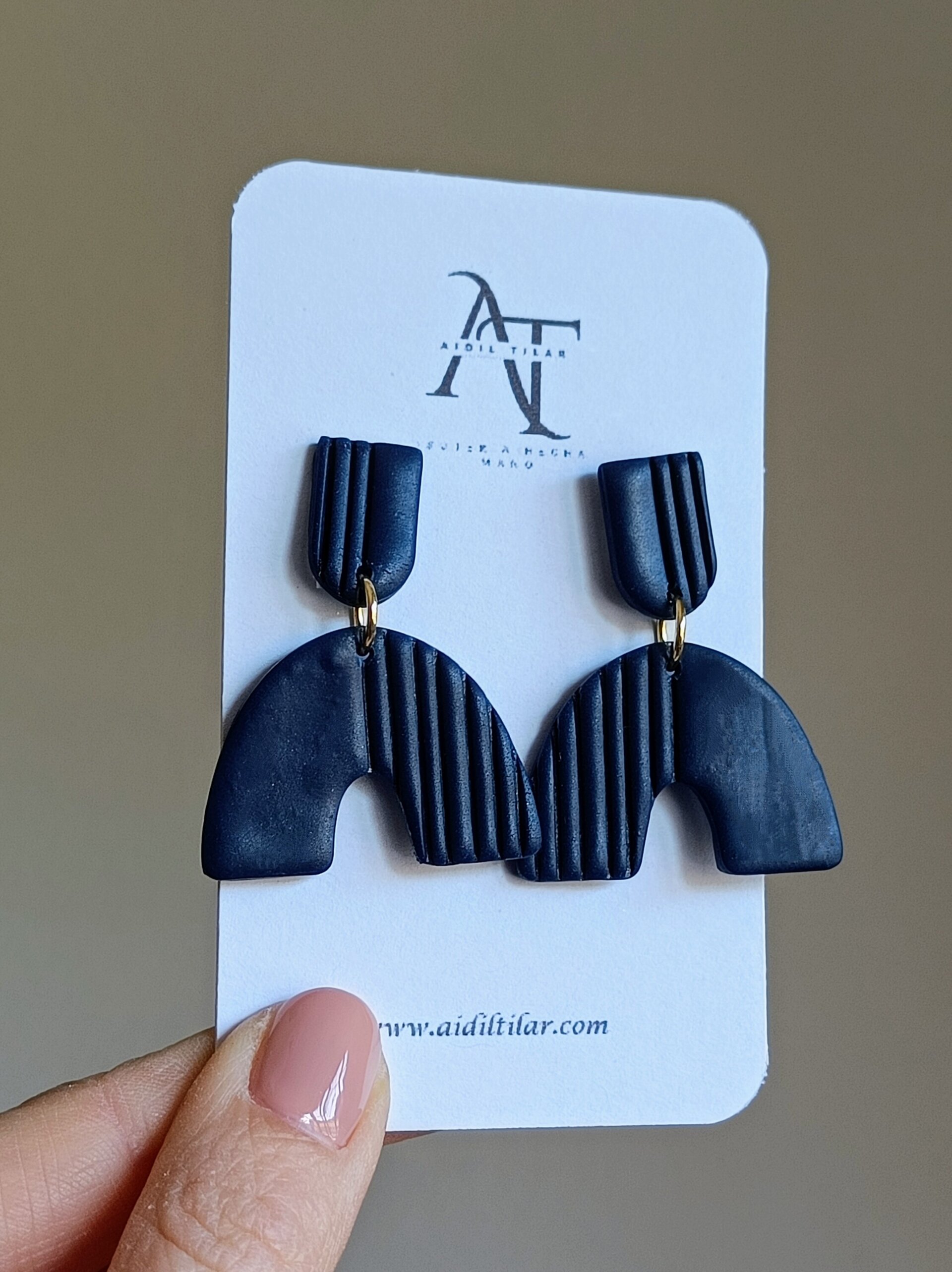 Pendientes de arco con rayas (varios colores) - 5