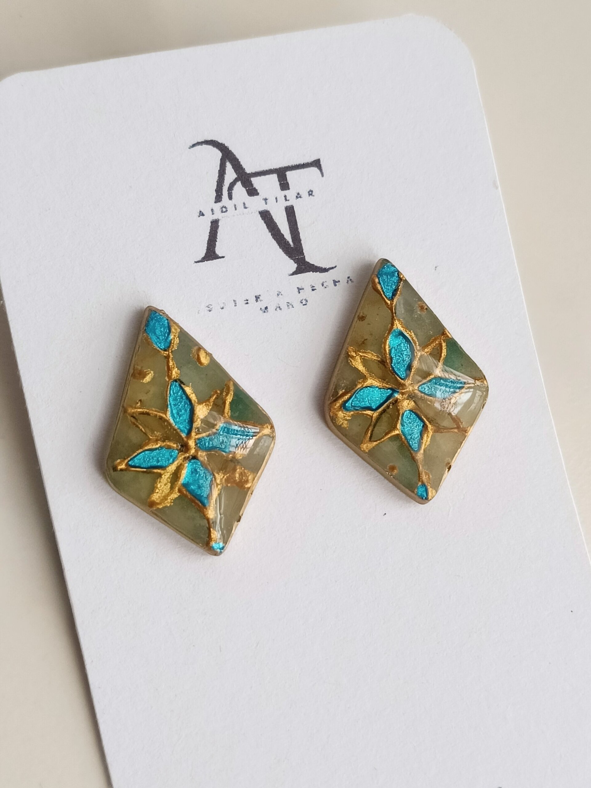 Pendientes rombo irregular vidriera (varios modelos) - 2