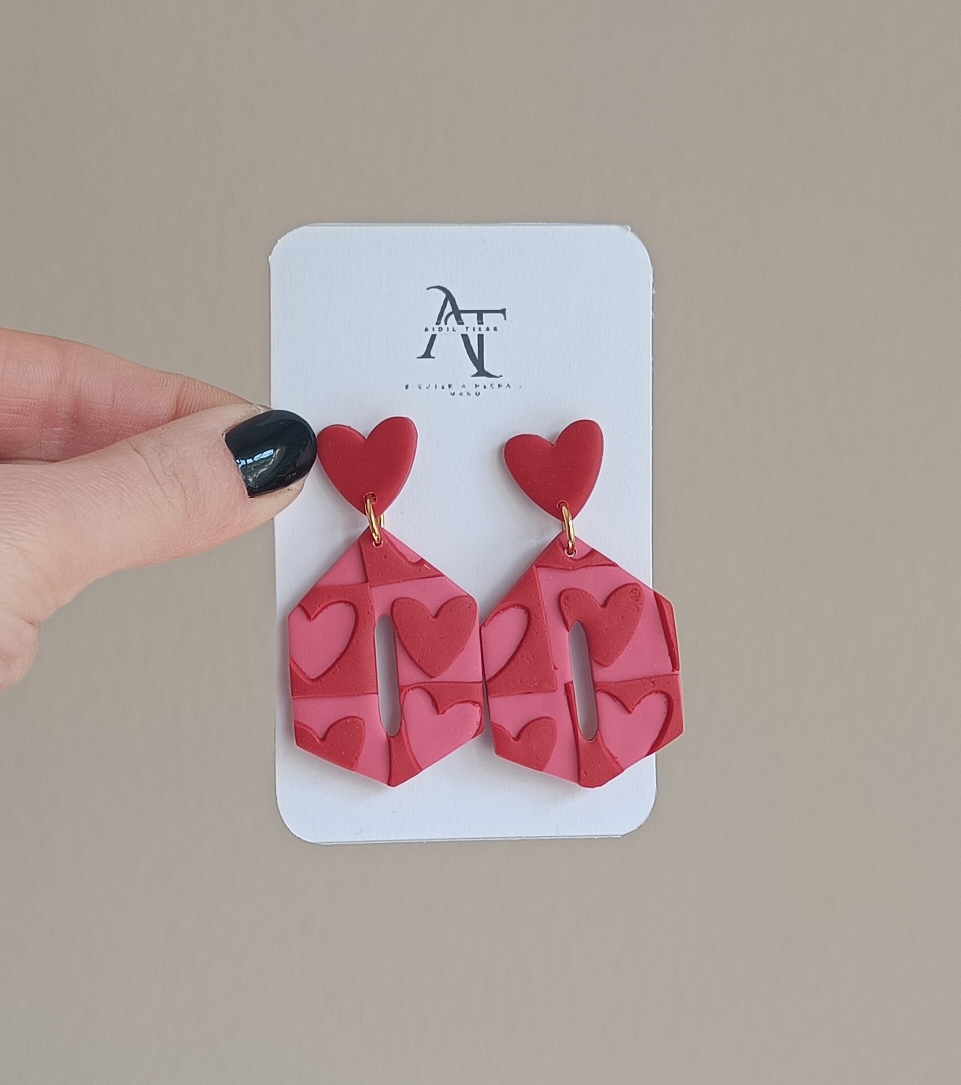 Estampado corazones con textura - 3