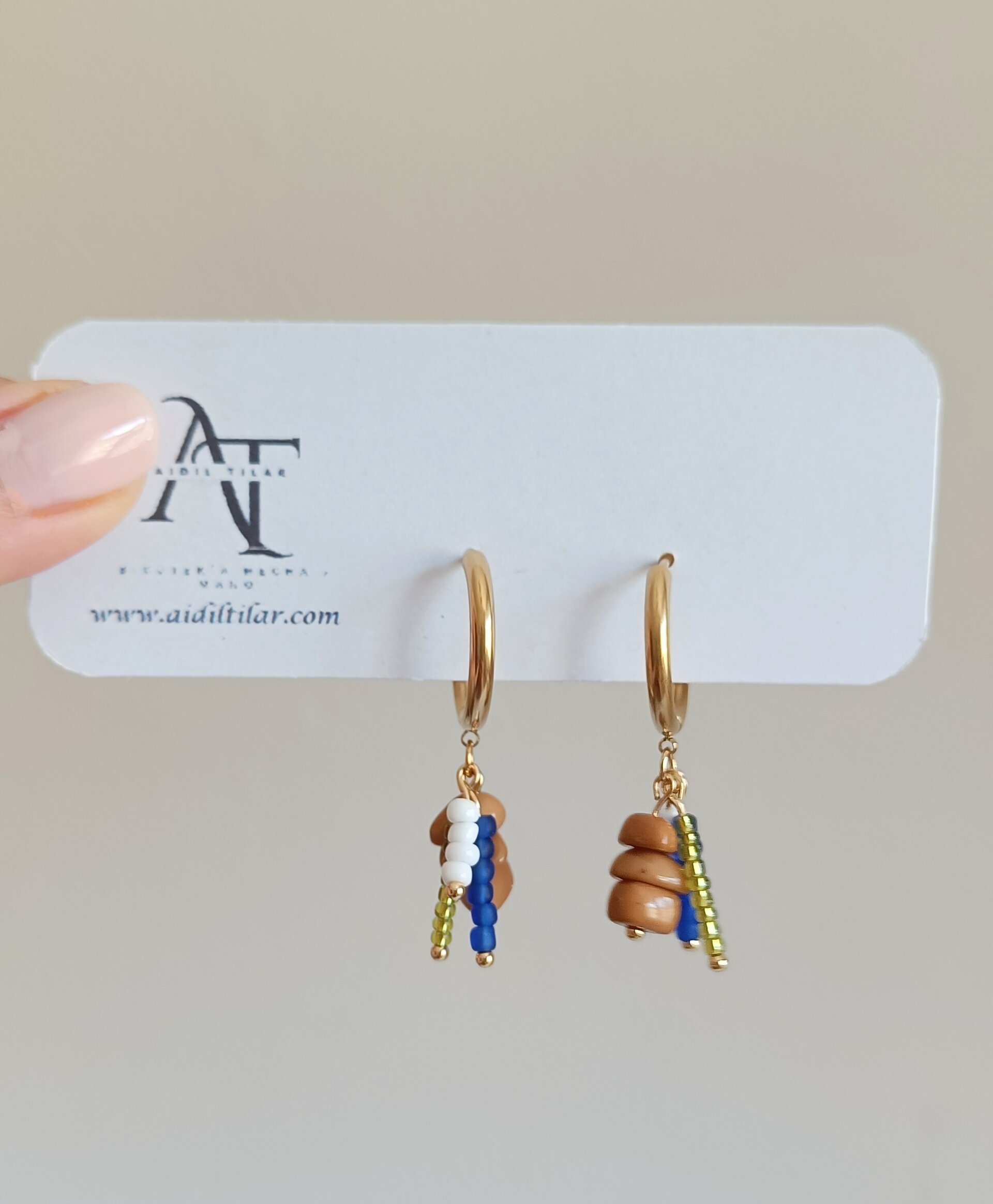 Pendientes de abalorios (varios colores) - 4