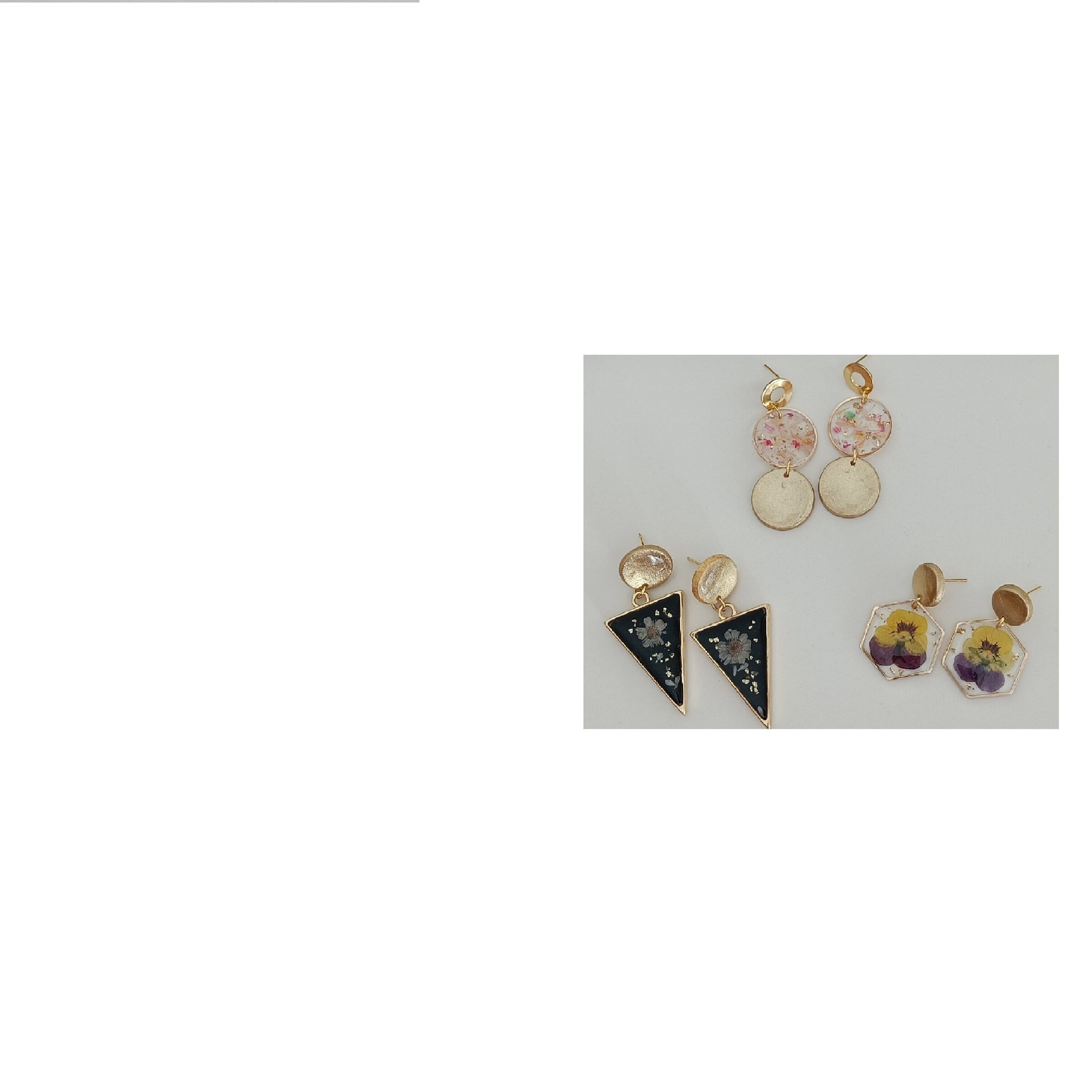 Pendientes de resina