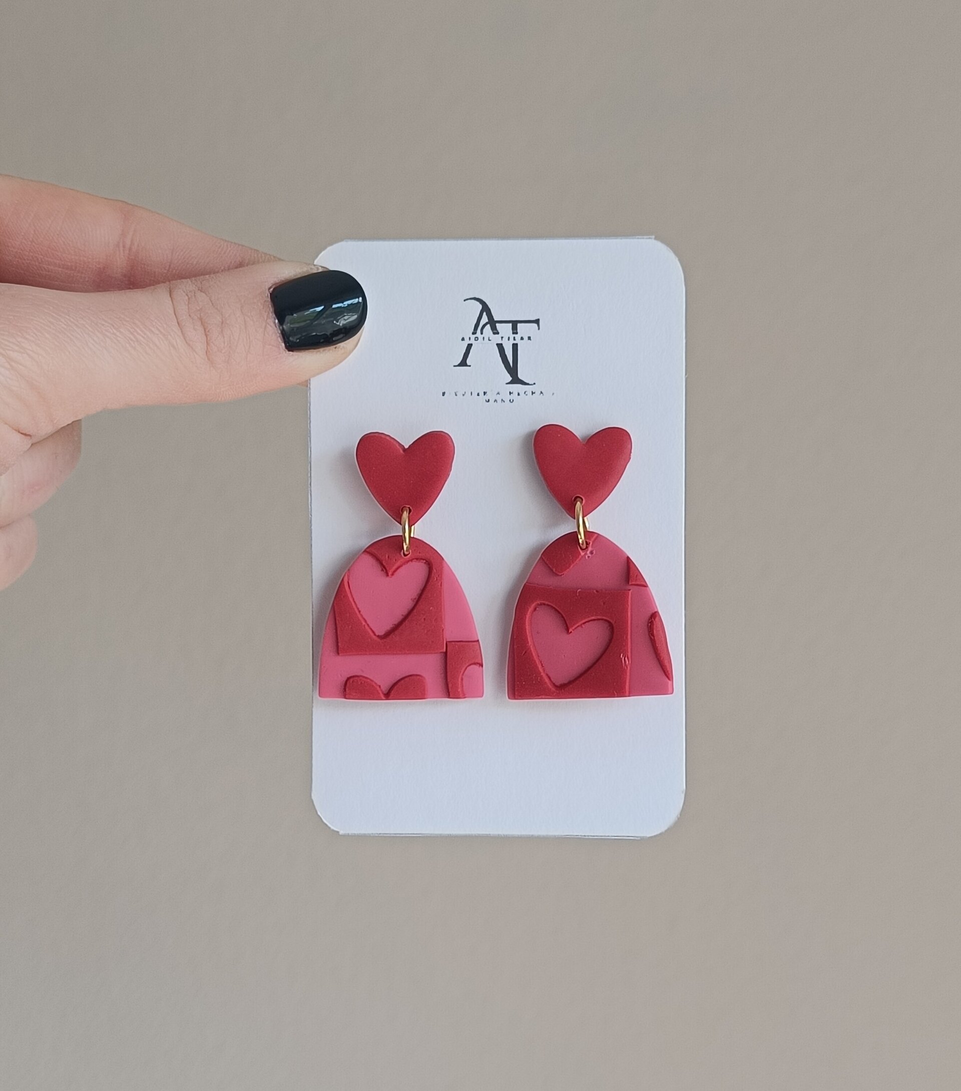 Estampado corazones con textura - 3