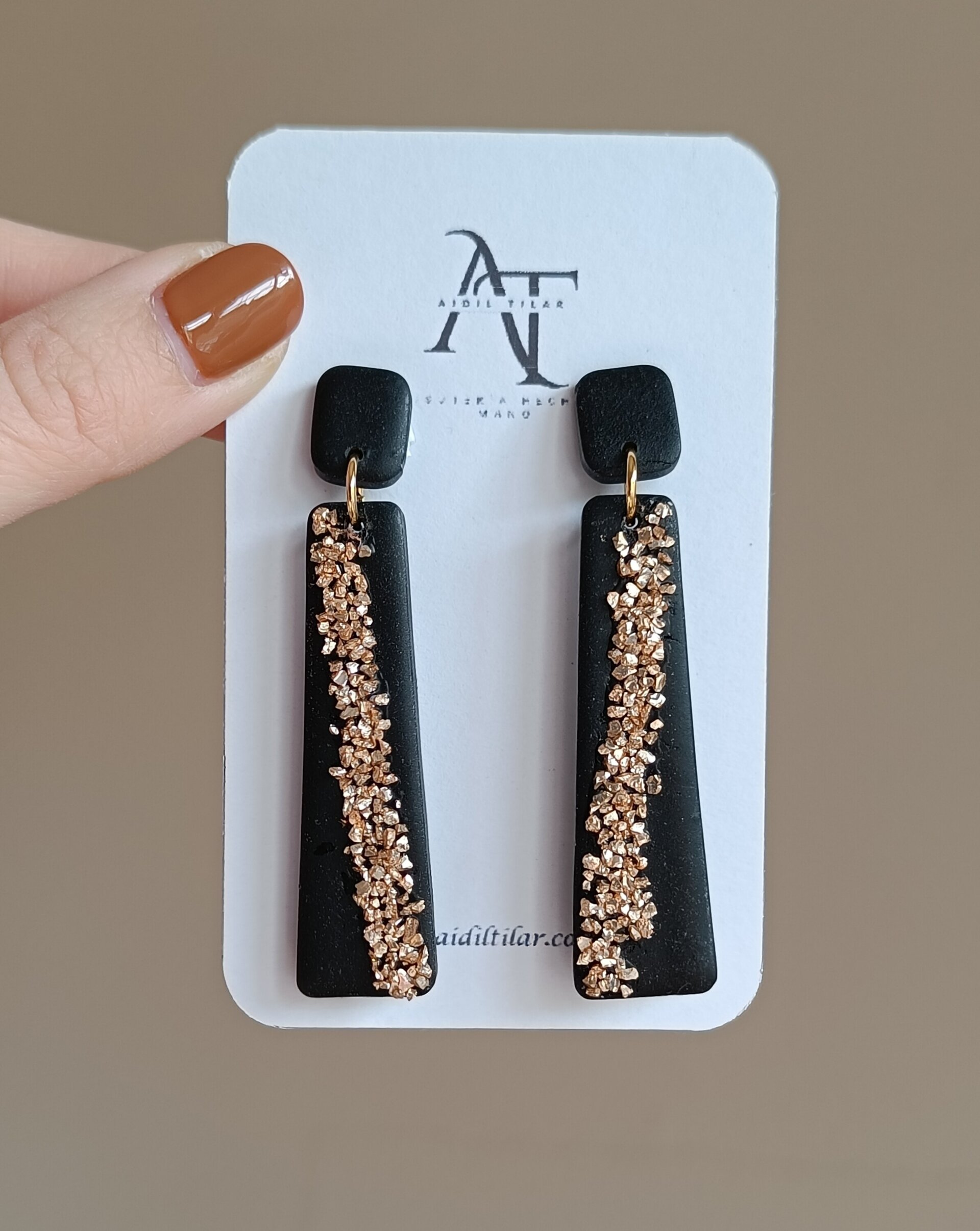 Pendientes alargados con piedras (varios colores) - 4
