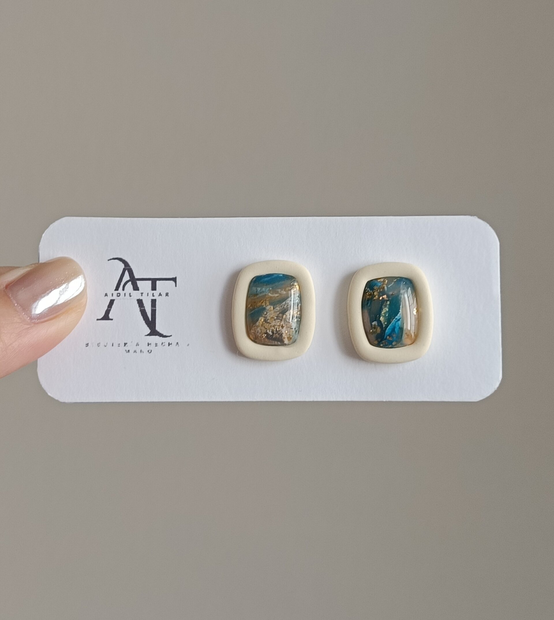 Rectángulo con piedra (varios colores) - 3